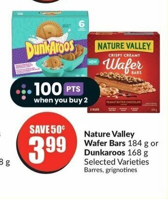 FreshCo Nature Valley Wafer Bars or Dunkaroos offer