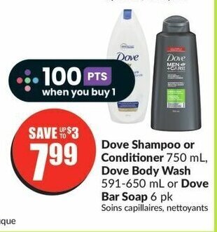 FreshCo Dove Shampoo or Conditioner, Dove Body Wash or Dove Bar Soap offer