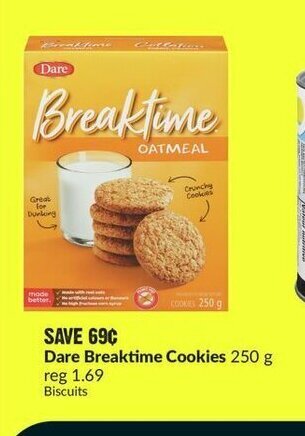 FreshCo Dare Breaktime Cookies 250 g offer
