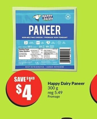 FreshCo Happy Dairy Paneer 300 g offer