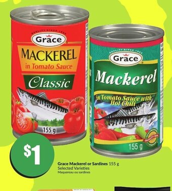 FreshCo Grace Mackerel or Sardines 155 g offer