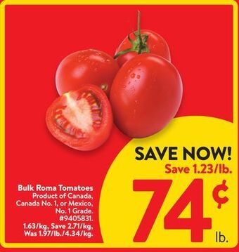 Walmart Bulk roma tomatoes offer