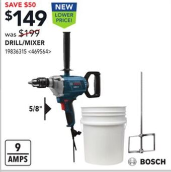 Lowe's Bosch drill/mixer offer