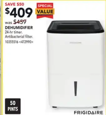 Lowe's Frigidaire dehumidifier offer