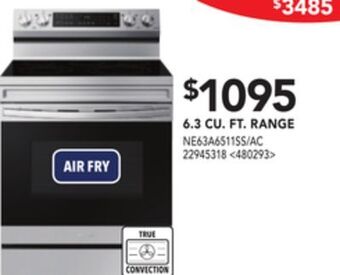 Lowe's Samsung 6.3 cu. ft. range offer
