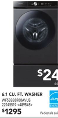 Lowe's Samsung 6.1 cu. ft. washer offer