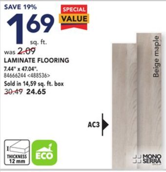 Lowe's Mono serra laminate flooring 7.44 x 47.04 offer