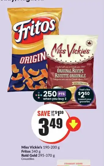 FreshCo Miss Vickie's or Fritos or Rold Gold offer