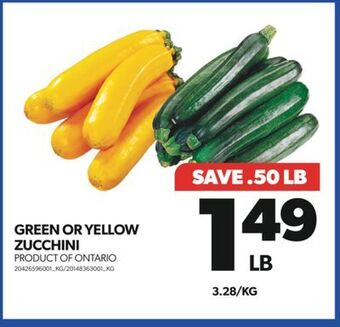 Real Canadian Superstore Green or yellow zucchini offer