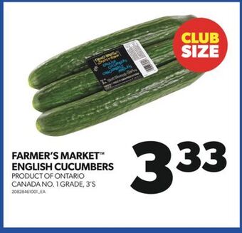 Real Canadian Superstore Farmer's market™ english cucumbers, 3's offer