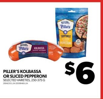 Real Canadian Superstore Piller's kolbassa or sliced pepperoni, 250-375 g offer