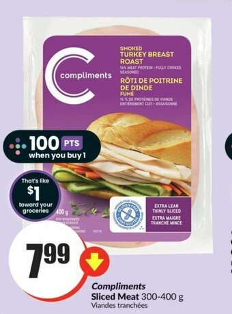 FreshCo Compliments Sliced Meat 300-400 g offer