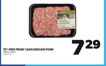 Real Canadian Superstore Pc® free from® lean ground pork, 454 g offer