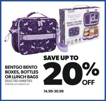 Real Canadian Superstore Bentgo bento boxes, bottles or lunch bags offer