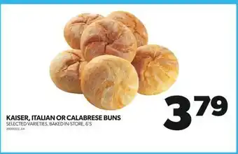 Real Canadian Superstore Kaiser, italian or calabrese buns, 6's offer