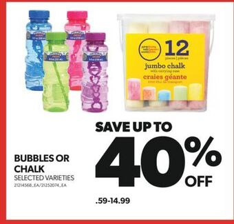 Real Canadian Superstore Bubbles or chalk offer