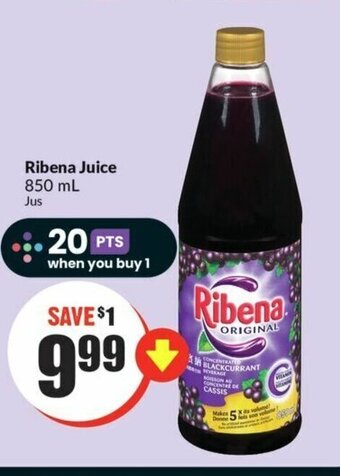 FreshCo Ribena Juice 850 mL offer