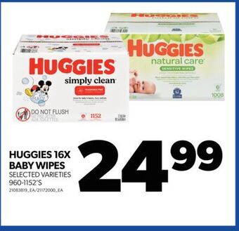 Real Canadian Superstore Huggies 16x baby wipes, 960-1152's offer