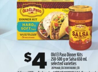 Real Canadian Superstore Old el paso dinner kits, 250-500 g or salsa, 650 ml offer