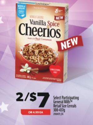 Real Canadian Superstore Select participating general mills™ retail size cereals, 300-437g offer