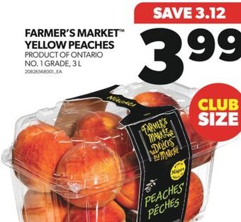 Real Canadian Superstore Farmer's market™ yellow peaches, 3 l offer