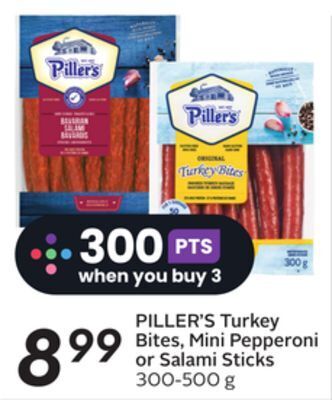 Sobeys Turkey bites, mini pepperoni or salami sticks offer