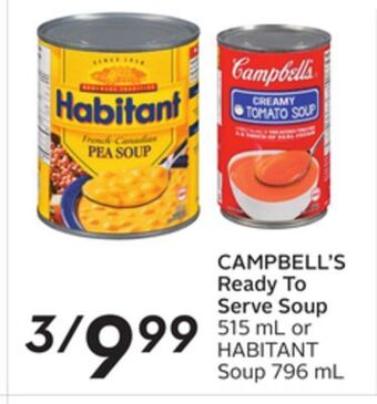 Sobeys Campbell's ready to serve soup offer