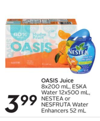 Sobeys Oasis juice offer