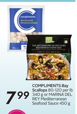 Sobeys Compliments bay scallops offer