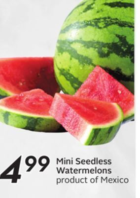 Sobeys Mini seedless watermelons offer