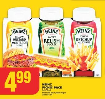 No Frills Heinz picnic pack, 3x375 ml offer