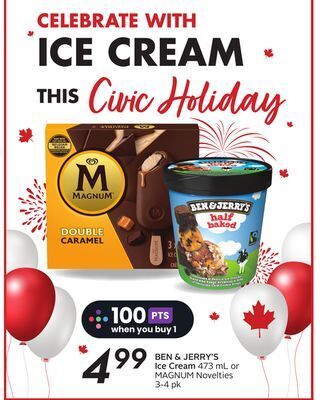 Sobeys Ben & jerry's ice cream offer