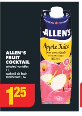 No Frills Allen's fruit cocktail, 1 l offer