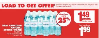 No Frills Real canadian natural spring water, 24x500 ml offer