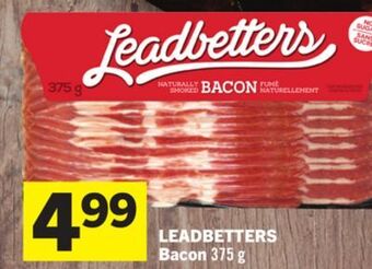 Foodland Leadbetters bacon 375 g offer