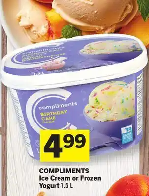 Foodland Compliments ice cream or frozen yogurt offer