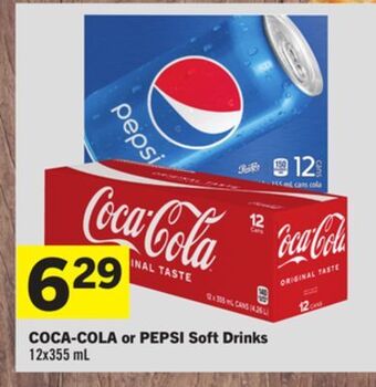 Foodland Coca-cola or pepsi soft drinks 12x355 ml offer