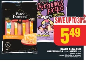 No Frills Black diamond cheestrings, 16's or sticks, 12's offer