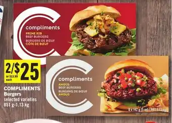 Foodland Compliments burgers offer