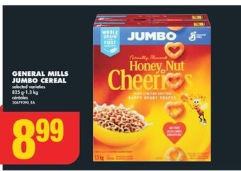 No Frills General mills jumbo cereal, 825 g-1.3 kg offer