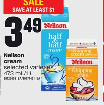 Loblaws Neilson cream, 473 ml/1 l offer