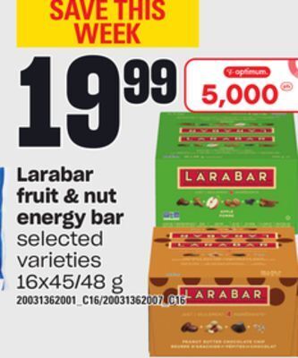 Loblaws Larabar fruit & nut energy bar, 16x45/48 g offer