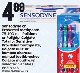 Loblaws Sensodyne or pronamel toothpaste, 75-100 ml, polident or poligrip, colgate total or sensitive pro-relief toothpaste, colgate offer