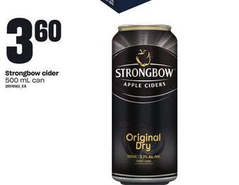 Loblaws Strongbow cider 500 ml can offer