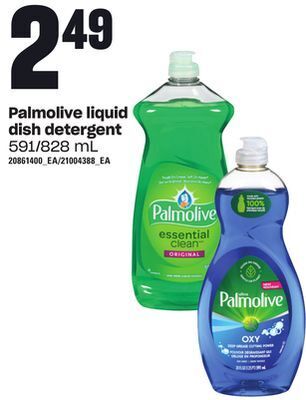 Loblaws Palmolive liquid dish detergent, 591/828 ml offer