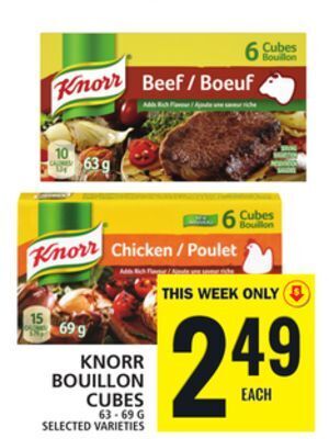 Food Basics Knorr bouillon cubes offer