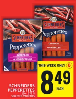 Food Basics Schneiders pepperettes offer