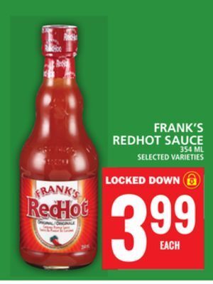 Food Basics Frank's redhot sauce offer