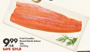 Longo's Fresh canadian boned atlantic salmon side offer