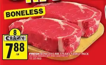 Food Basics Fresh boneless rib steaks family offer